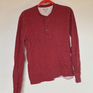 Men's J.Crew Knit Goods Henley - Size Small - 100% Cotton